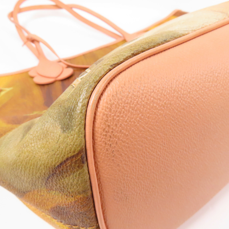 LOUIS VUITTON 塗層帆布/牛皮皮革Masters Collection Fragonard Neverfull MM手挽袋棕色/粉紅色-9