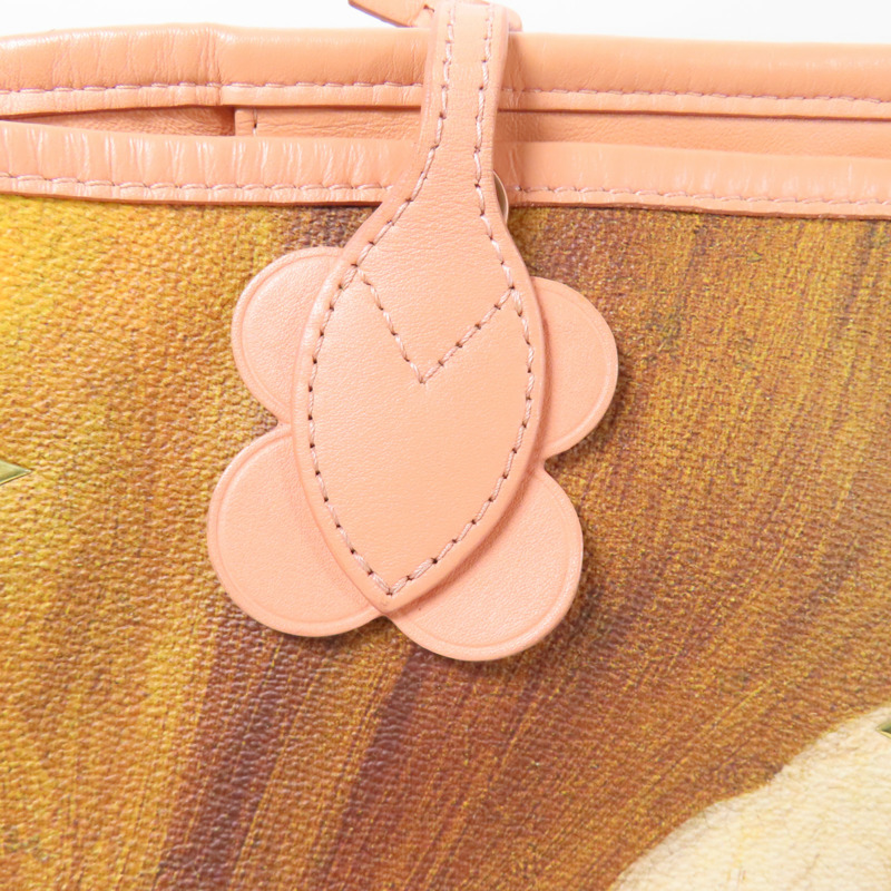 LOUIS VUITTON 塗層帆布/牛皮皮革Masters Collection Fragonard Neverfull MM手挽袋棕色/粉紅色-16