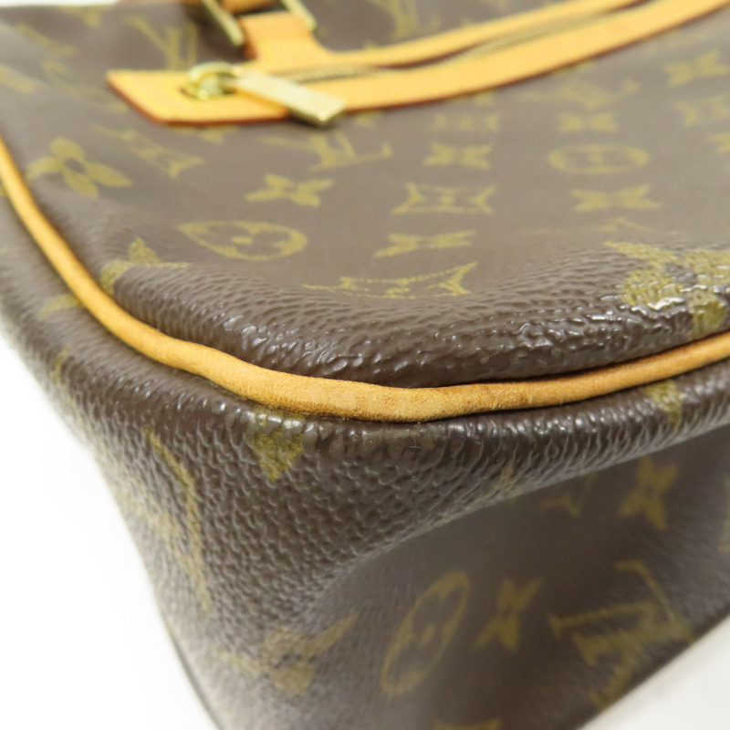 LOUIS VUITTON Monogram Cite GM金扣肩背袋棕色-8