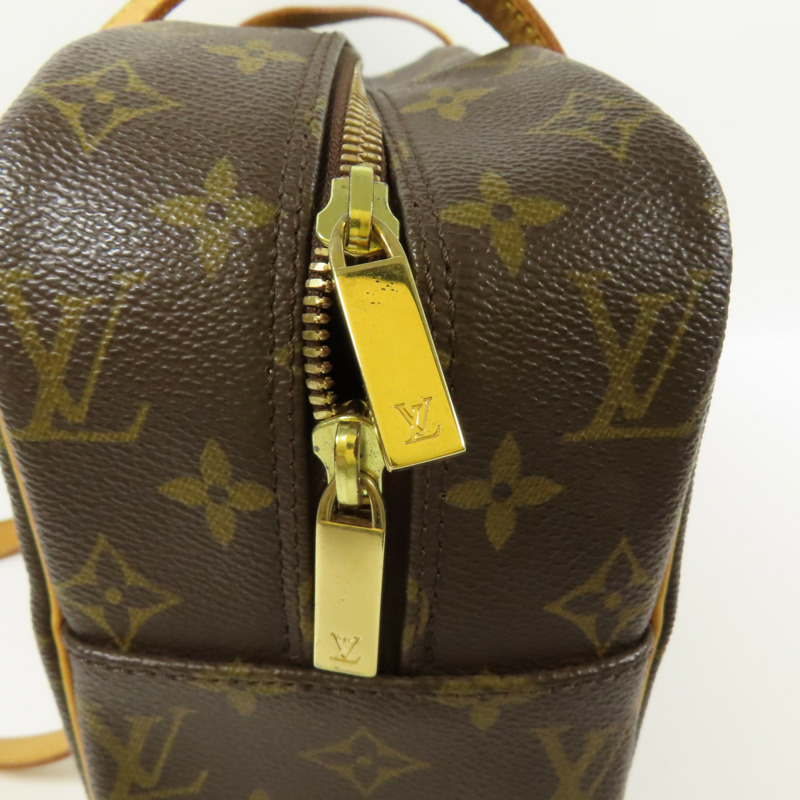 LOUIS VUITTON Monogram Cite GM金扣肩背袋棕色-14