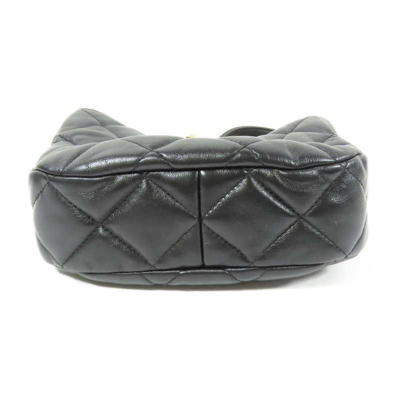 CHANEL 羊皮皮革Hobo Handbag金扣手挽肩背兩用袋-3