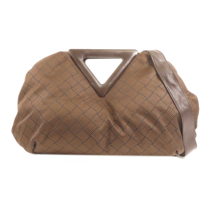 BOTTEGA VENETA 尼龍/皮革Point Triangle Shoulder Bag手挽肩背兩用袋-0