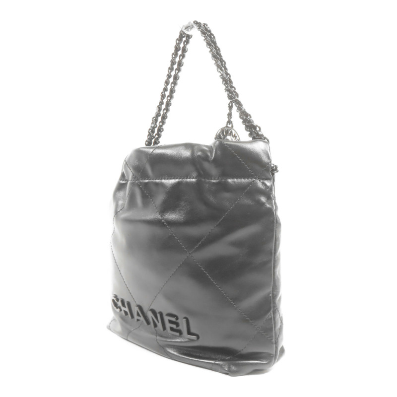 CHANEL 牛皮皮革Mini 22手挽肩背兩用袋-2