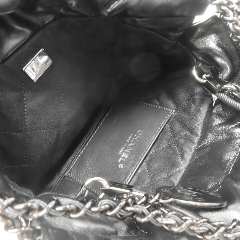 CHANEL 牛皮皮革Mini 22手挽肩背兩用袋-4