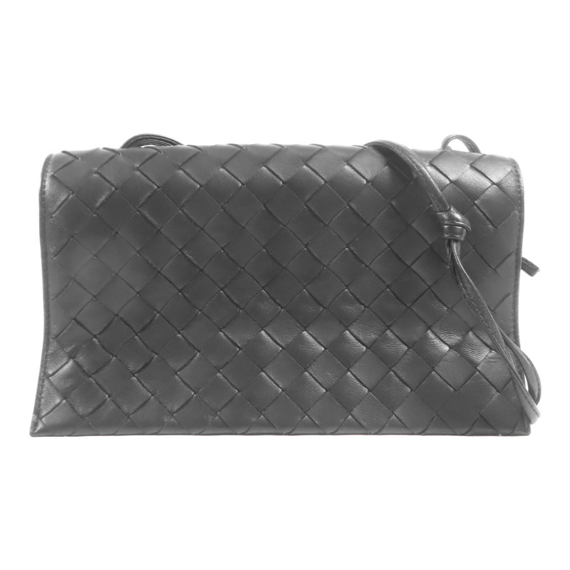 BOTTEGA VENETA 羊皮皮革Intrecciato Flap金扣肩背袋-0