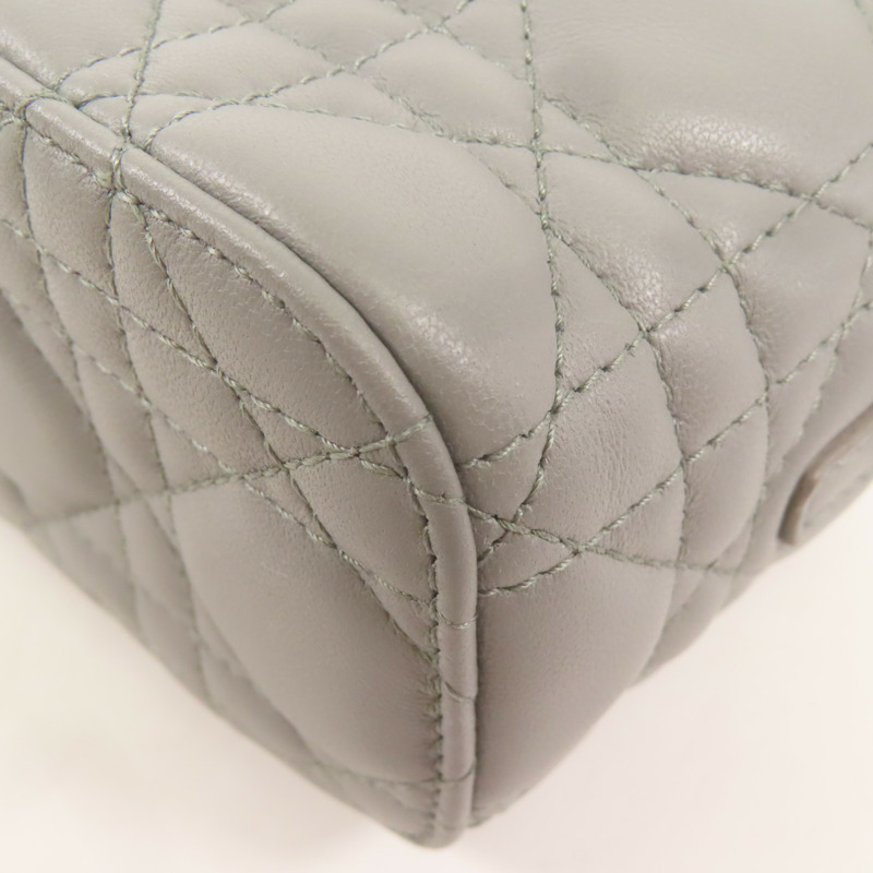 Dior 羊皮皮革Micro Vanity Case金扣手挽肩背兩用袋-9