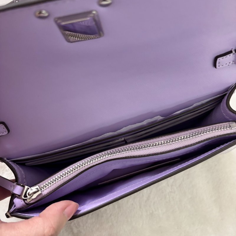 Tory Burch 漆皮翻蓋單肩包 TB WOC 鍊條小方包(紫色)-3