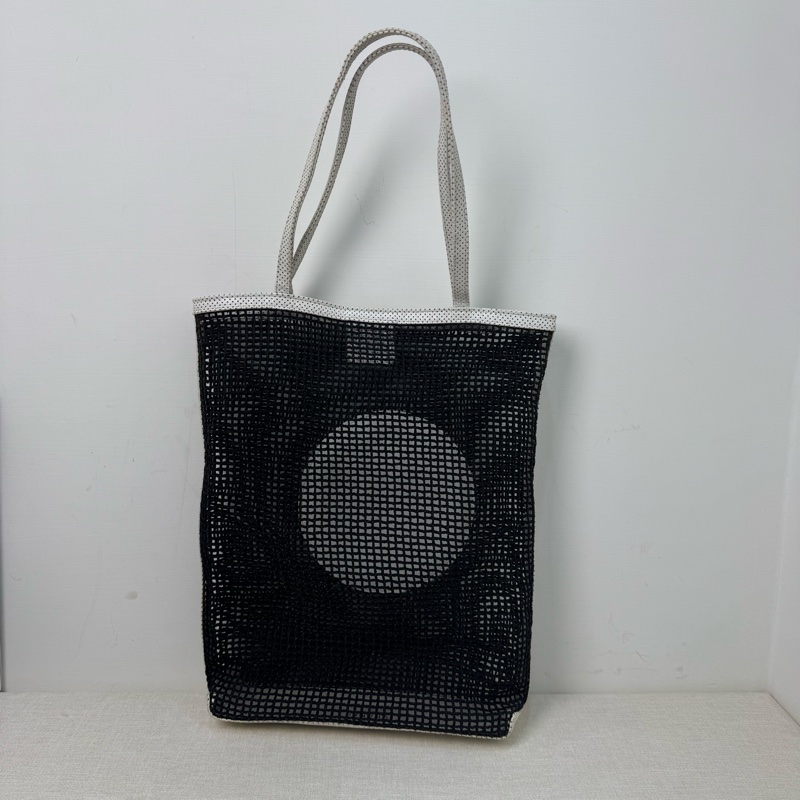 Chanel 黑色網球網兜袋-4