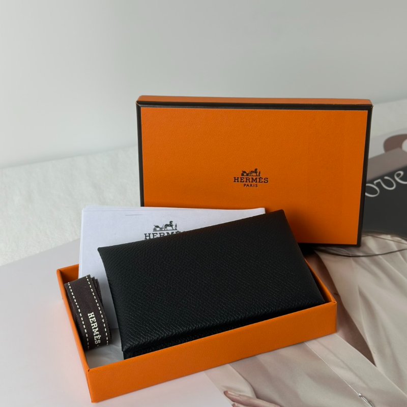 HERMES Calvi 卡包 - 黑 B-5