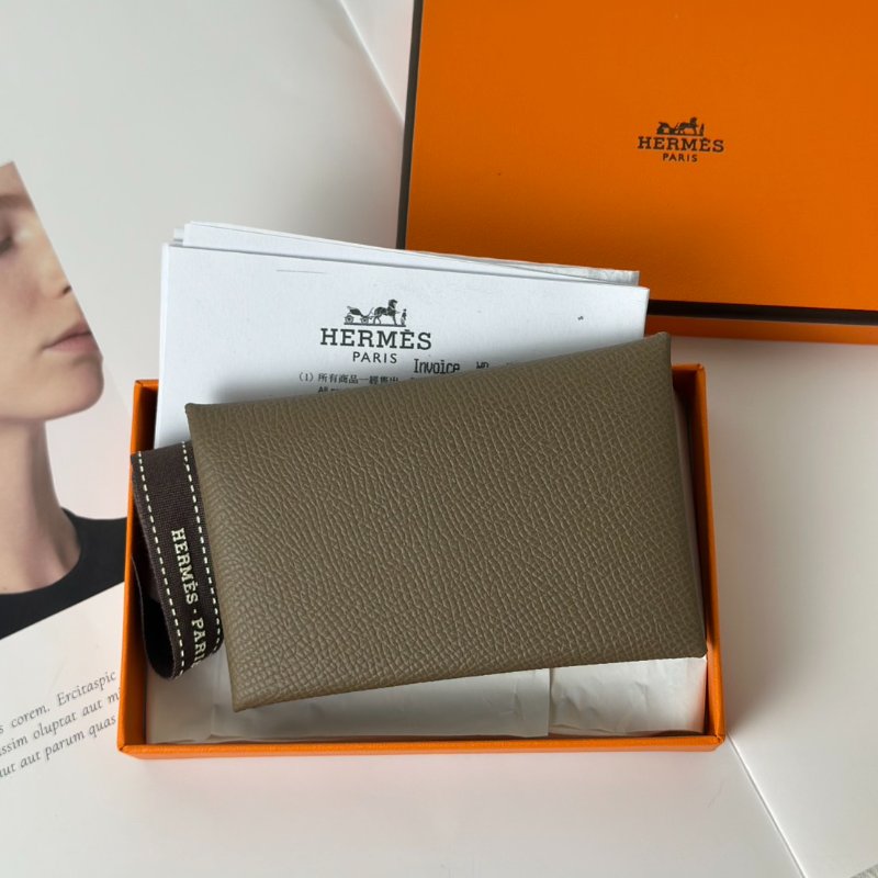 HERMES Calvi 卡包 - 大象灰 B-5