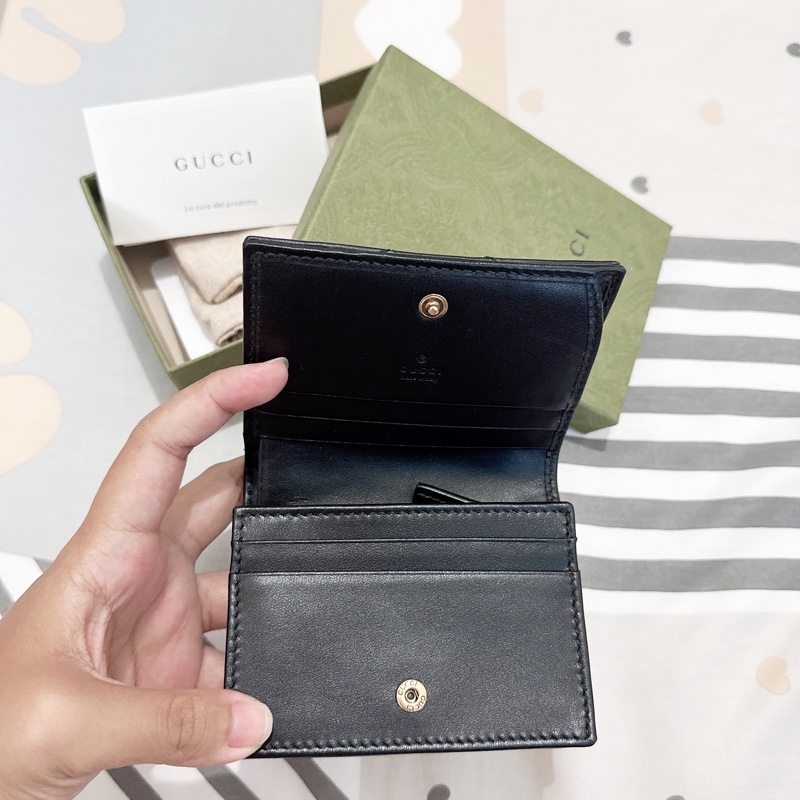 💥 人氣熱賣！GUCCI GG Marmont 經典雙G小皮夾（黑）｜近全新、附完整配件 💥-13