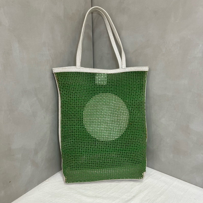 Chanel 綠色網球網兜單肩包-4