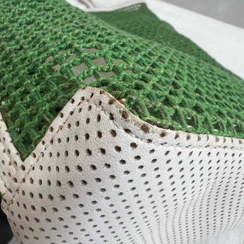 Chanel 綠色網球網兜單肩包-6