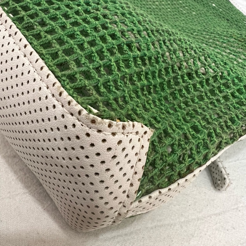 Chanel 綠色網球網兜單肩包-9