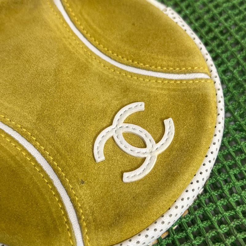 Chanel 綠色網球網兜單肩包-11