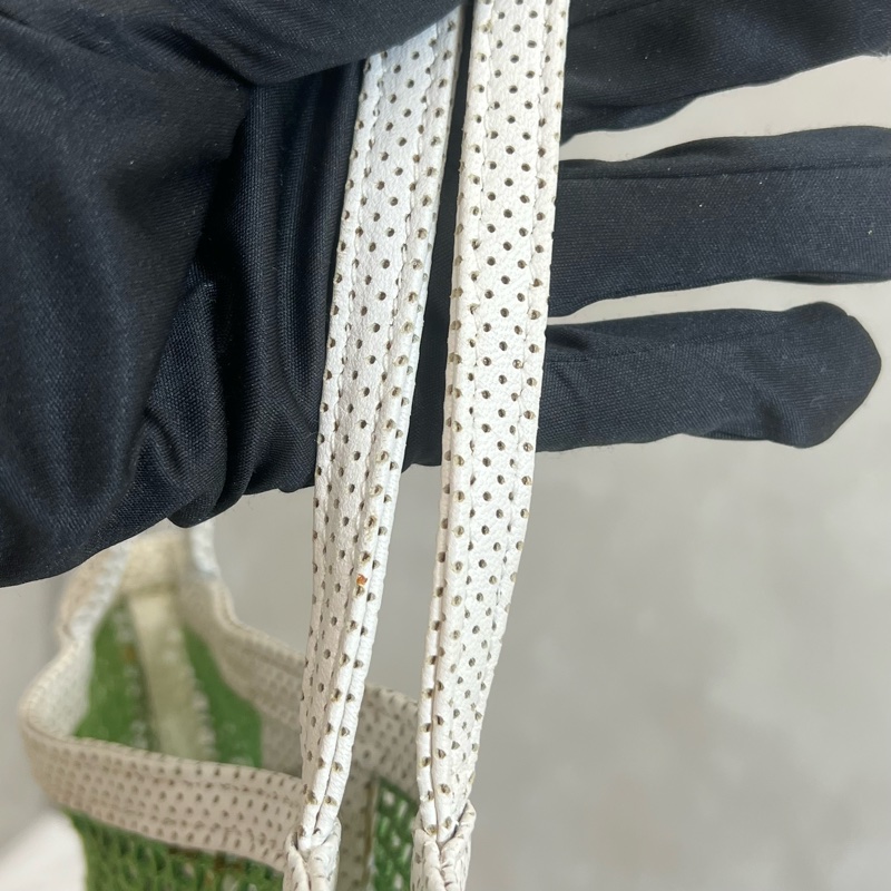 Chanel 綠色網球網兜單肩包-18