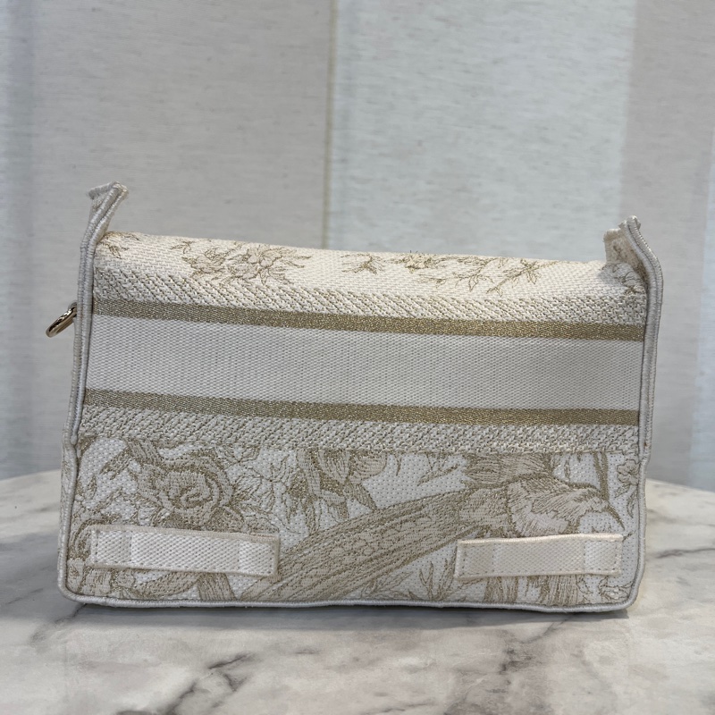 Dior 白帆布刺繡Camp小號斜背信差包-5