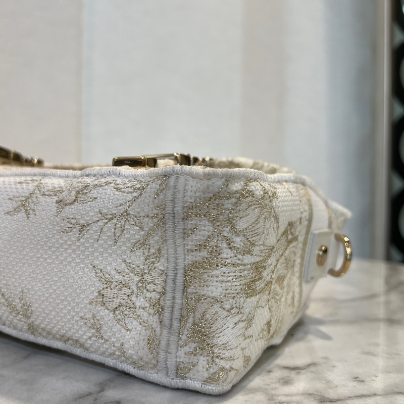 Dior 白帆布刺繡Camp小號斜背信差包-12