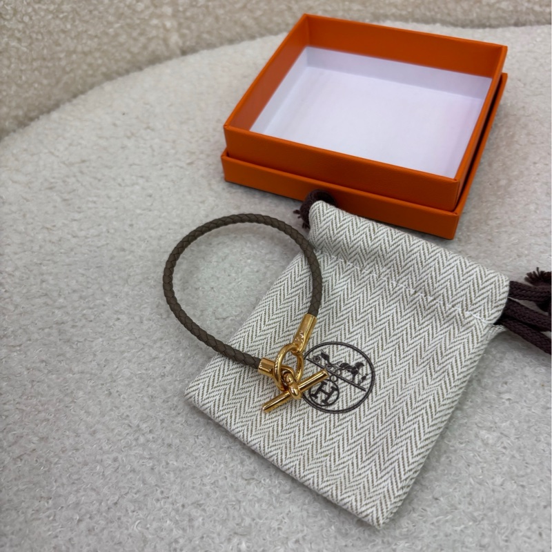 Hermes愛馬仕豬鼻子glenan手環仕手鐲皮繩-0