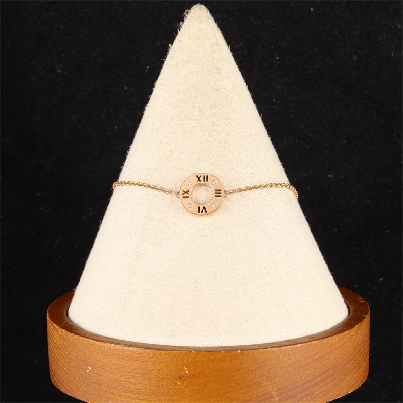 TIFFANY&CO(蒂芙尼)  18K玫瑰金 鑽石 玫瑰金 羅馬 數字 帶鑽 手鏈 18K-0