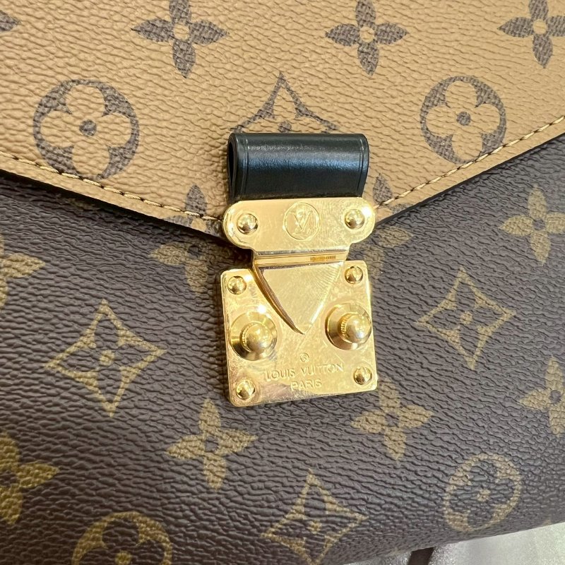 LV M44876/晶片款 老花拚色郵差包-7