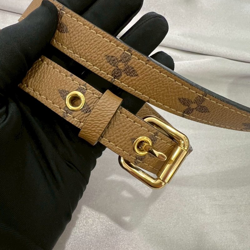 LV M44876/晶片款 老花拚色郵差包-9