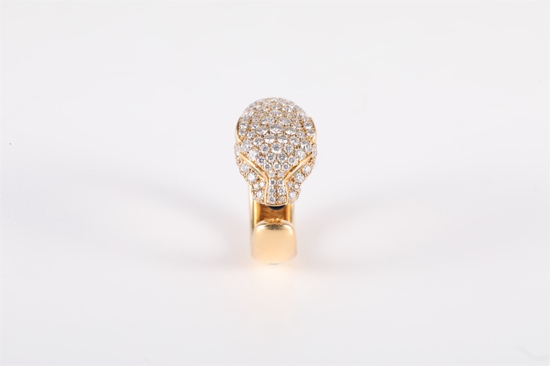 CARTIER(卡地亞) PANTHÈRE DE CARTIER 豹子頭 祖母綠 半鑲鑽寬版 戒指 18K玫瑰金/鑽石 50 玫瑰金 18K-5