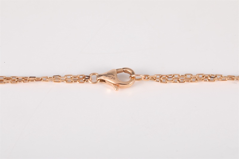 CARTIER(卡地亞) LOVE 18K金 小餅 鑲嵌2顆鑽石項鏈 18K玫瑰金/鑽石 項鏈 玫瑰金 18K-4