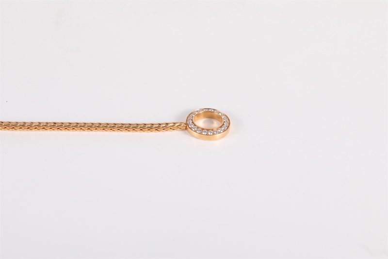 CARTIER(卡地亞)  18K玫瑰金 鑽石 玫瑰金 Agrafe 滿鑽 手鏈 15 18K-3