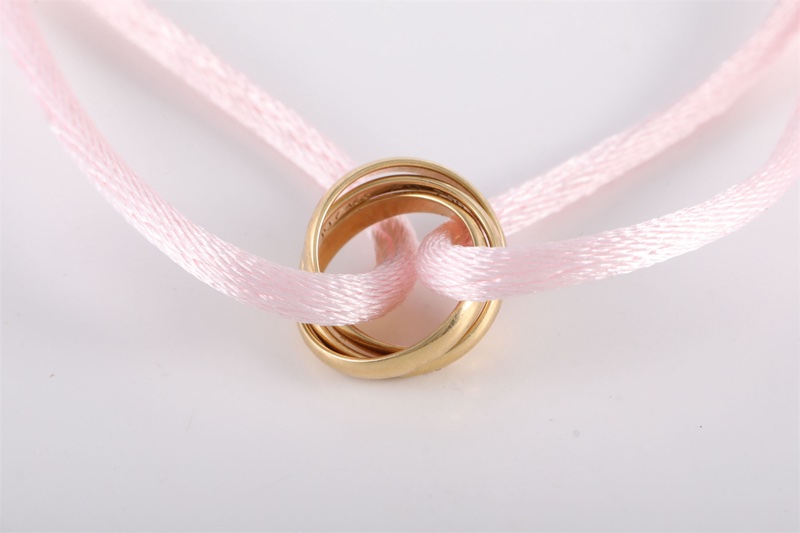 CARTIER(卡地亞)  18K黃金 黃金 Trinity 三環手繩 手鏈 18K-4