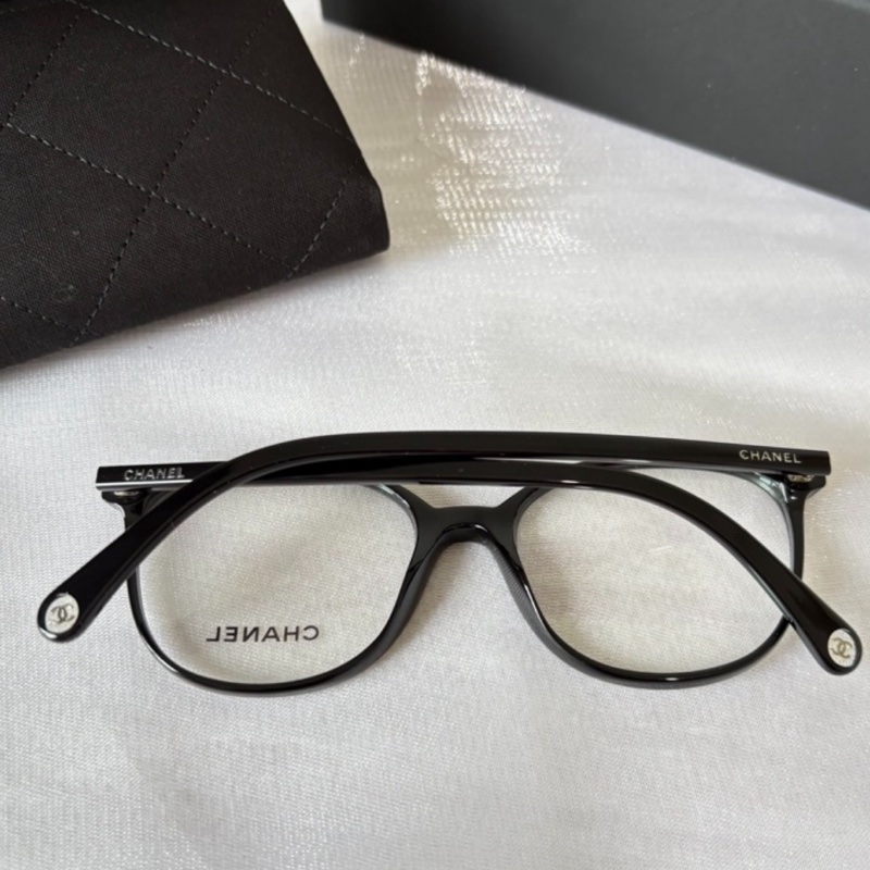 全新代購! Chanel 香奈兒 純色鏡框 黑色 CH3432-1