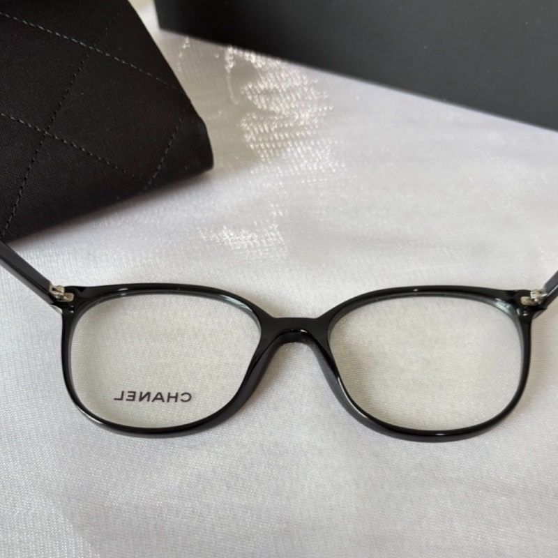 全新代購! Chanel 香奈兒 純色鏡框 黑色 CH3432-2