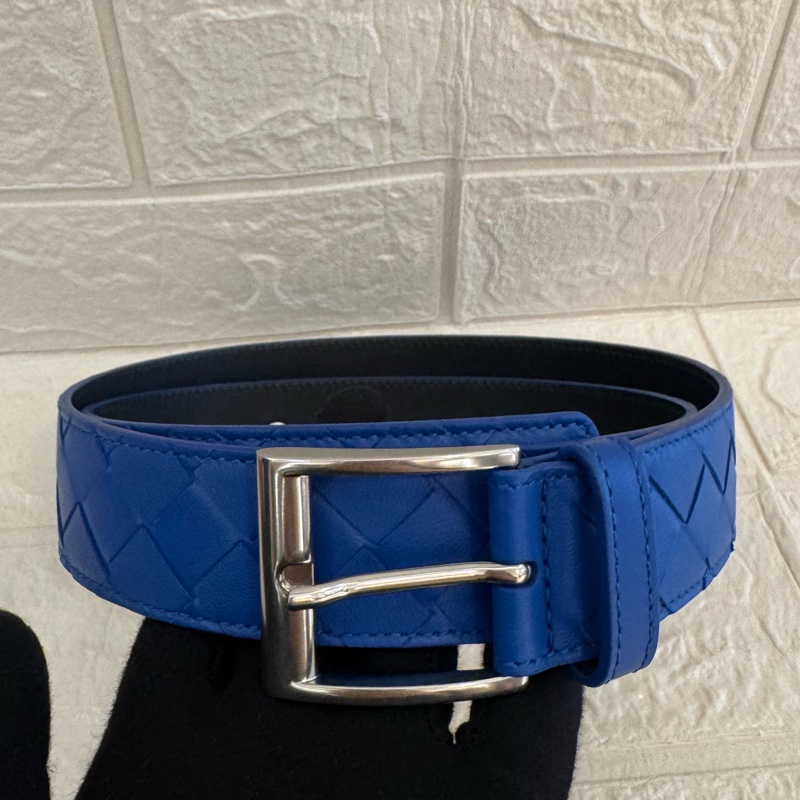 BV藍編織皮帶85cm-0