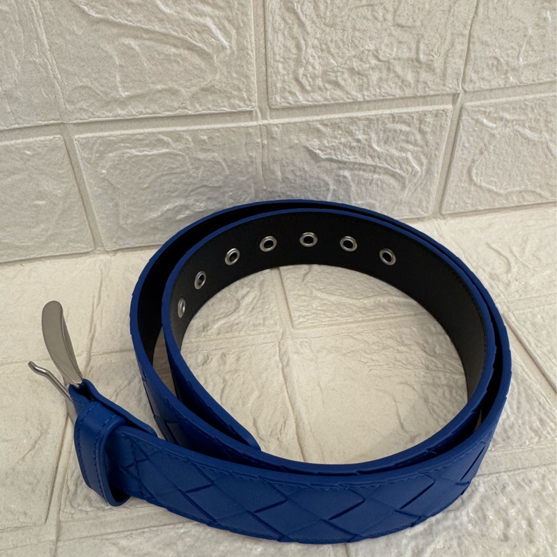 BV藍編織皮帶85cm-1