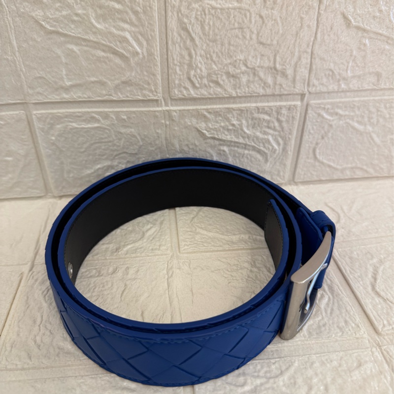 BV藍編織皮帶85cm-2