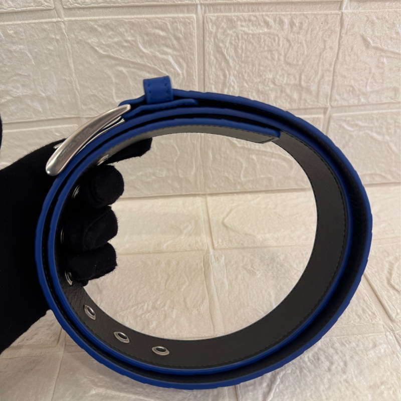 BV藍編織皮帶85cm-3