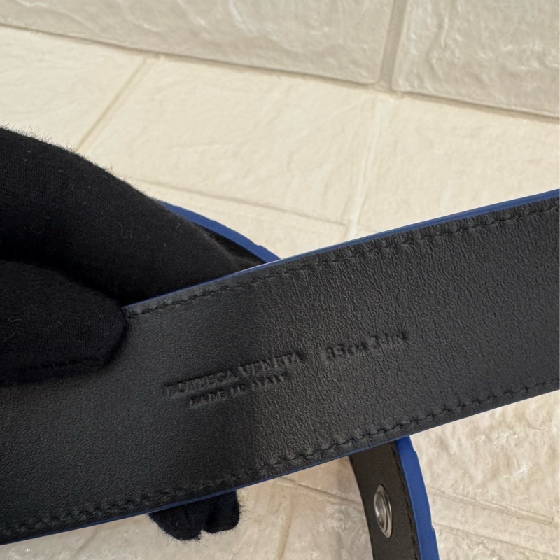 BV藍編織皮帶85cm-10