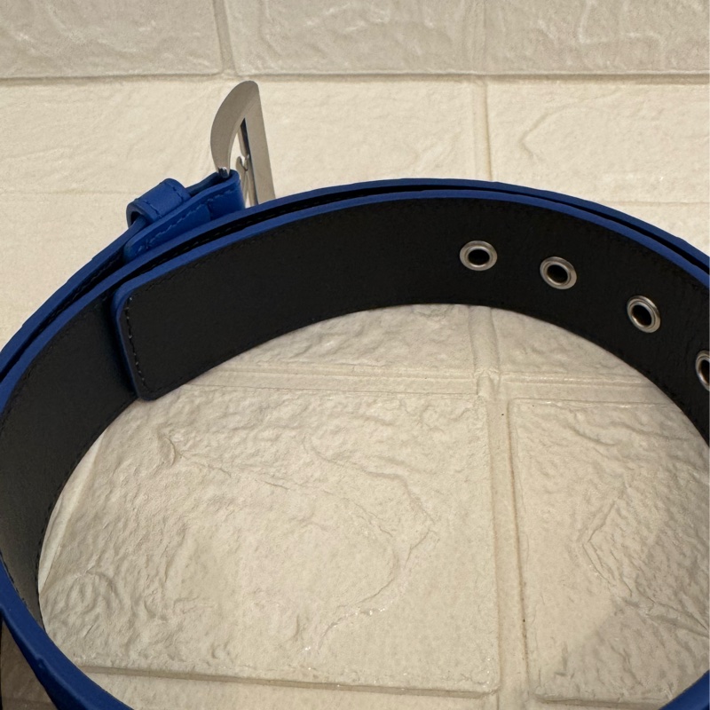 BV藍編織皮帶85cm-12