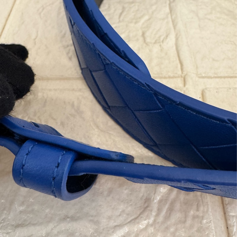 BV藍編織皮帶85cm-13