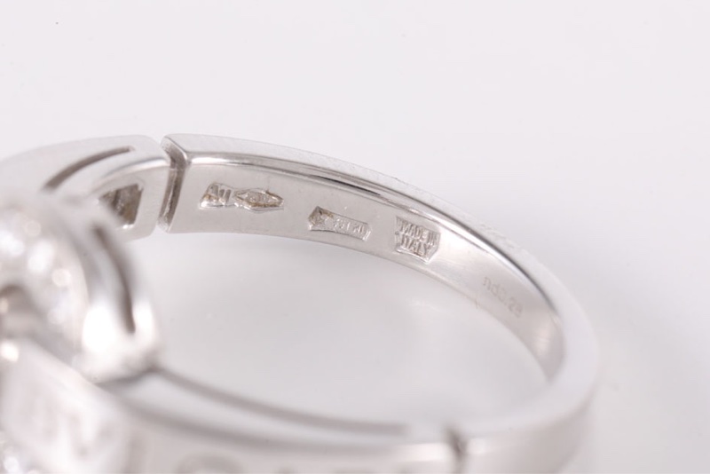 BVLGARI(寶格麗) BVLGARI BVLGARI 銅錢 鑲鑽戒指 18K白金/鑽石 51 白金-5