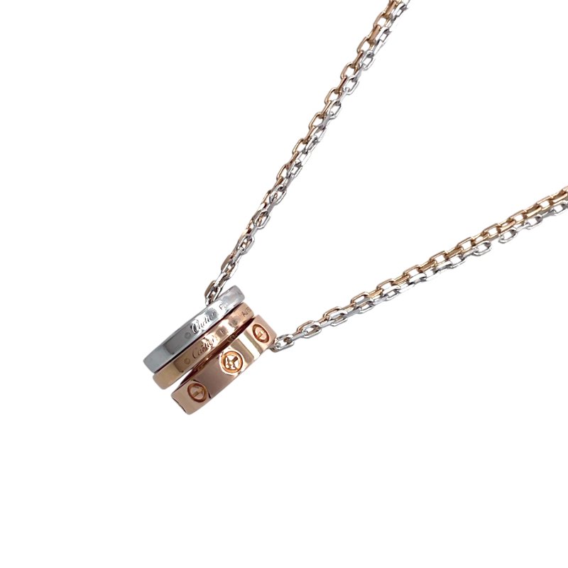 Cartier 卡地亞 LOVE 18K 黃金 鑽石 項鏈-0