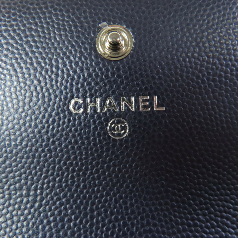 CHANEL 菱格Caviar皮革Boy Long Wallet長錢包-10