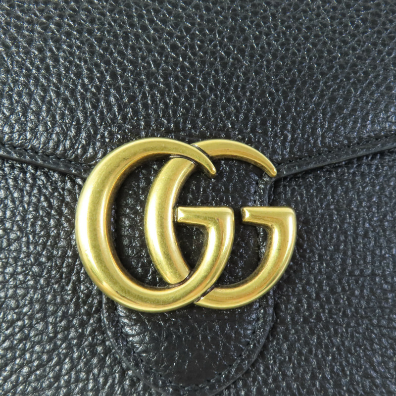 GUCCI 牛皮皮革Chain Shoulder金扣鏈帶肩背袋-5