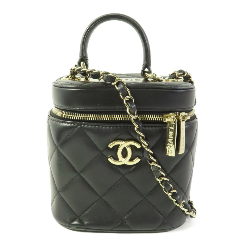 CHANEL 羊皮皮革Trendy CC Vanity Case金扣手挽肩背兩用袋-0