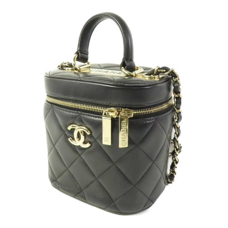 CHANEL 羊皮皮革Trendy CC Vanity Case金扣手挽肩背兩用袋-1