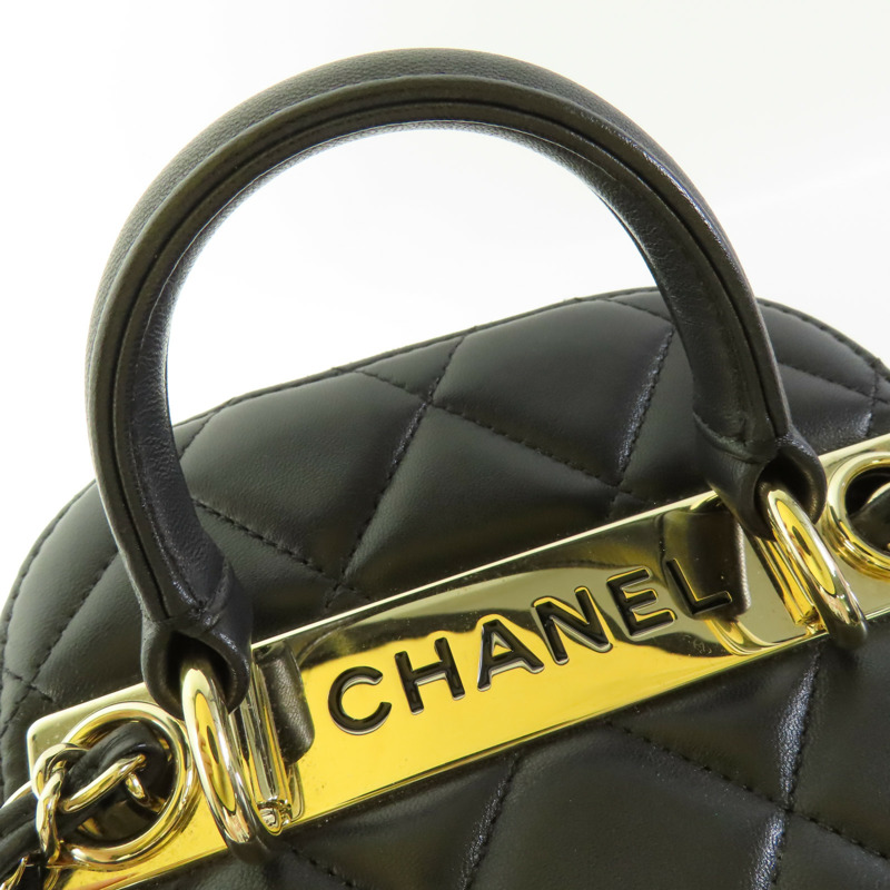 CHANEL 羊皮皮革Trendy CC Vanity Case金扣手挽肩背兩用袋-6