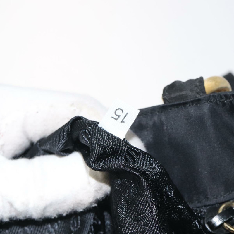 【日本直送】PRADA 手提包 尼龍 金屬 黑金 正品 131136-20