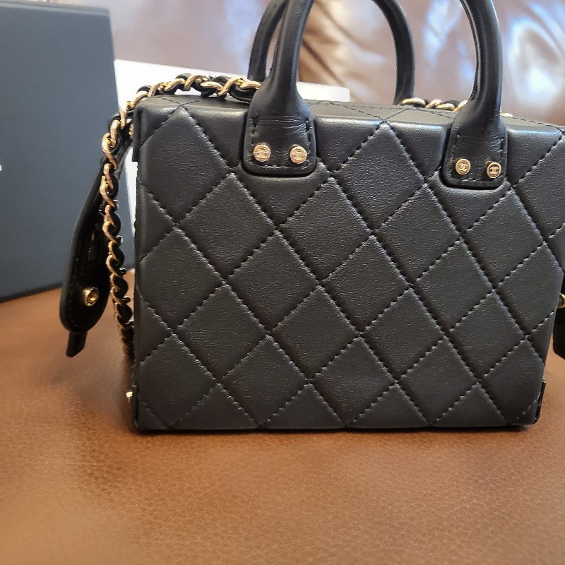 牛皮Chanel 細Size 復古盒子包,市場絕小此size, 芯片款-3