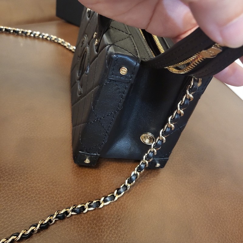 牛皮Chanel 細Size 復古盒子包,市場絕小此size, 芯片款-5