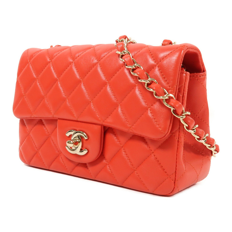 CHANEL 羊皮皮革Classic 20金扣鏈帶肩背袋-2